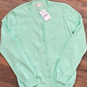 Crewcuts mint green cardigan. Size 10 NWT